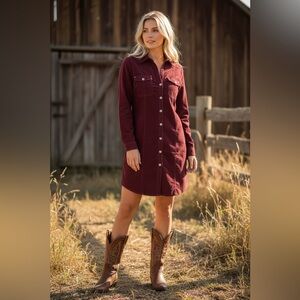 INC International Concepts Winter Mariner Dress “Red Shadow” | NWT | 14